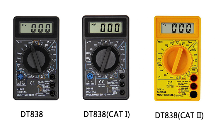 DT838  Hot-selling Industria True-rms Digital Multimeter